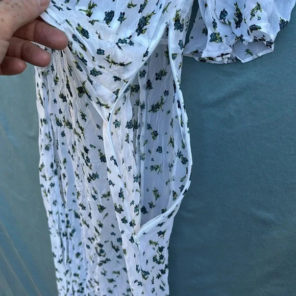 NWT - Rag & Bone Tamar Floral Maxi Dress Women SIZE 6 White sheer mesh viscose - Picture 5 of 8